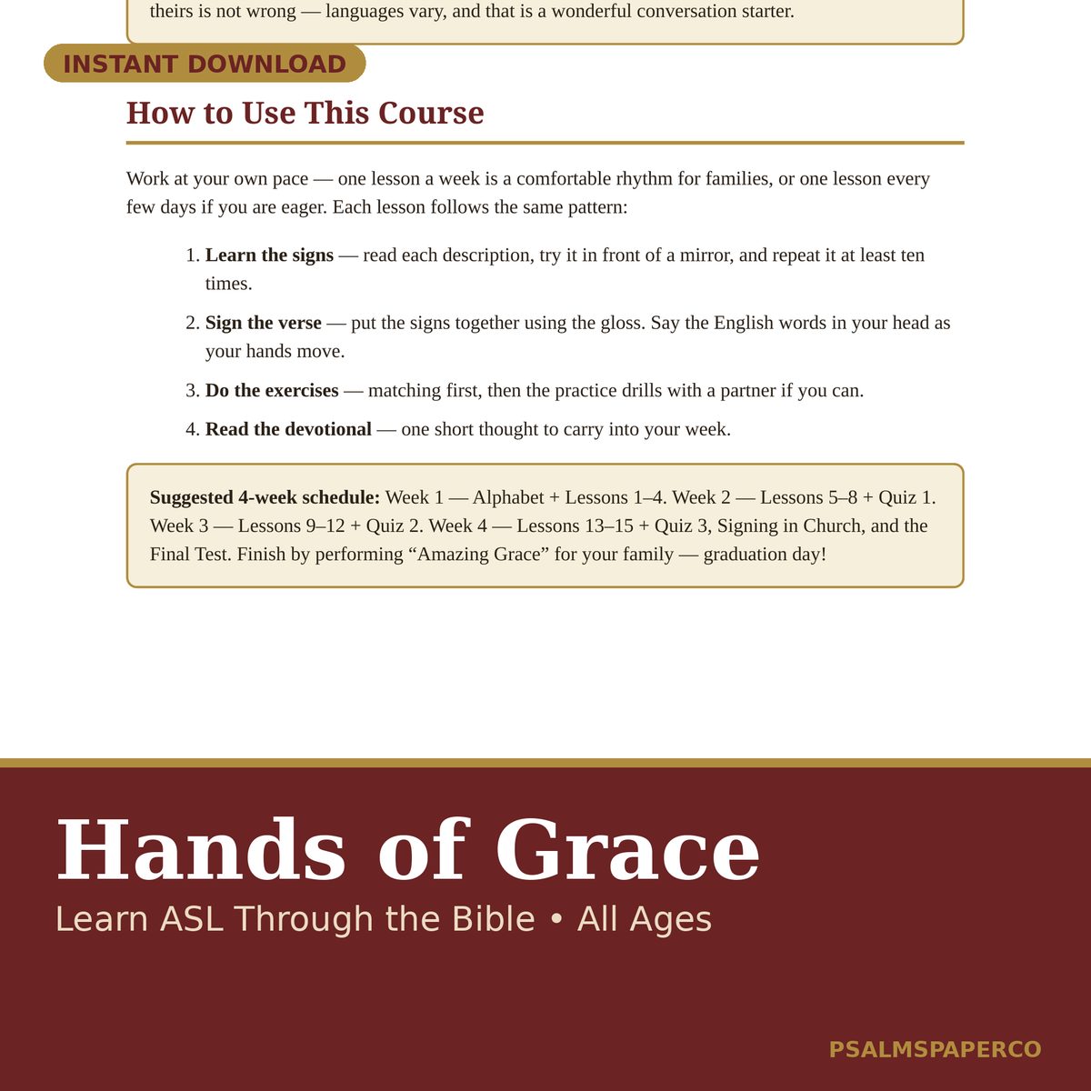 Hands of Grace: Learn ASL Through the Bible