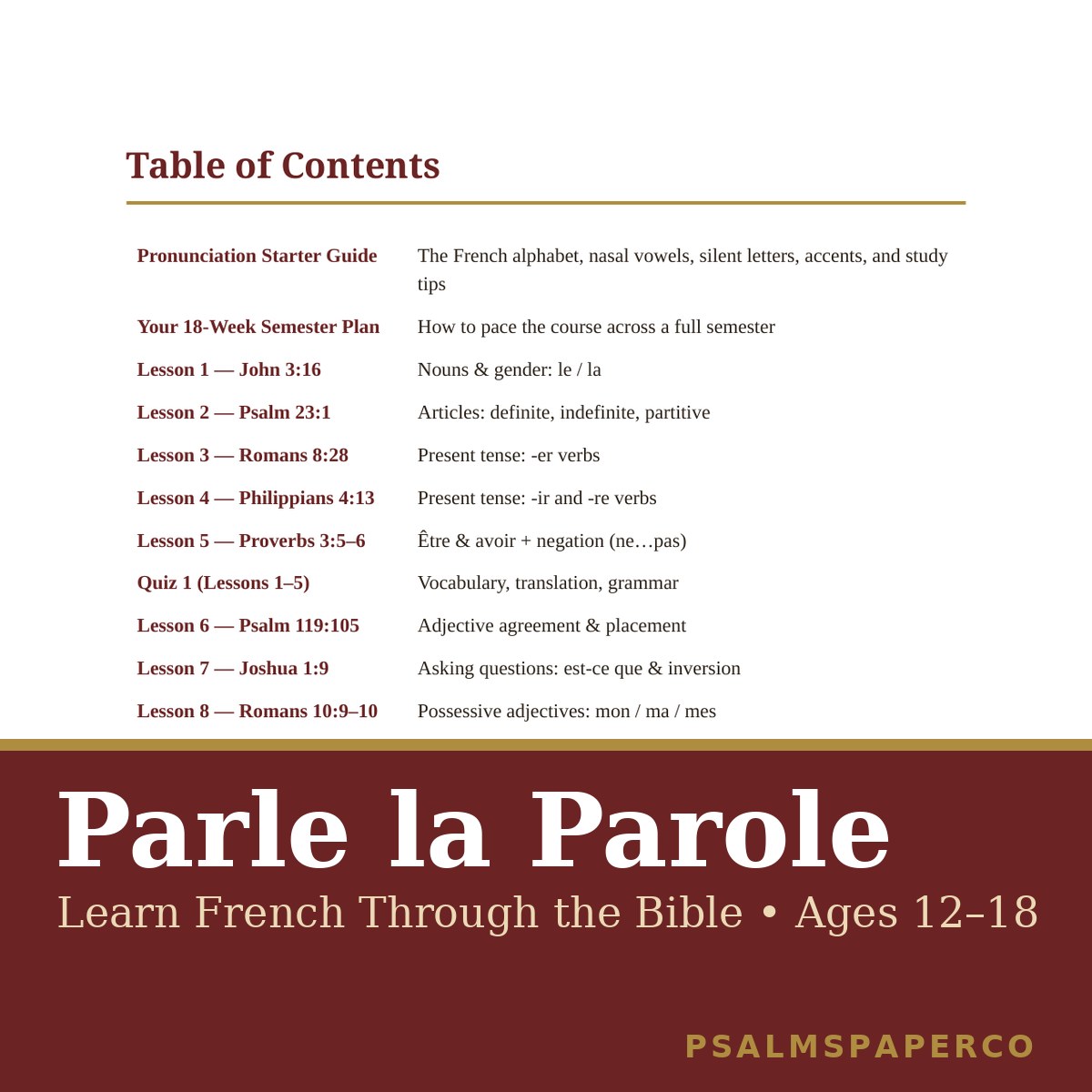 Learn French Through the Bible
