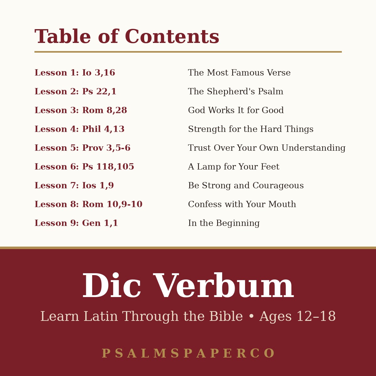 Learn Latin Through the Bible
