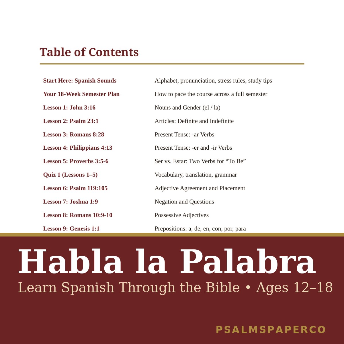 Learn Spanish Through the Bible